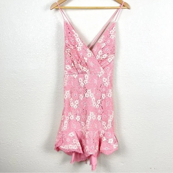 NBD Marilyn Blush & Ivory Lace Sleeveless Dress Size XL Women - Picture 2 of 15